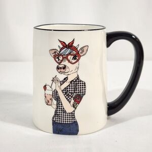 Heifer Coffee Tea Cup Mug Cow Hipster